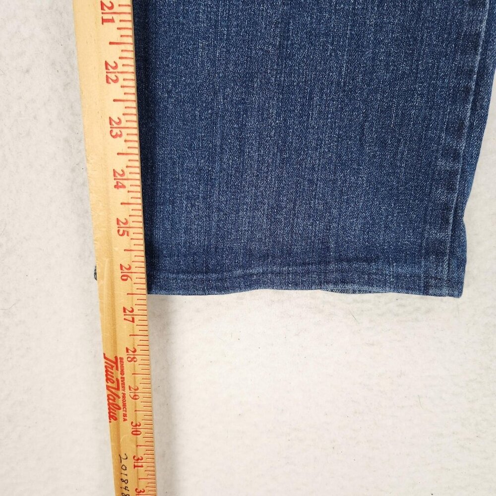 Chicos Jeans Womens 0.5 Short Blue 6 Additions Mid Rise Bootcut Stretch Denim - Picture 5 of 10
